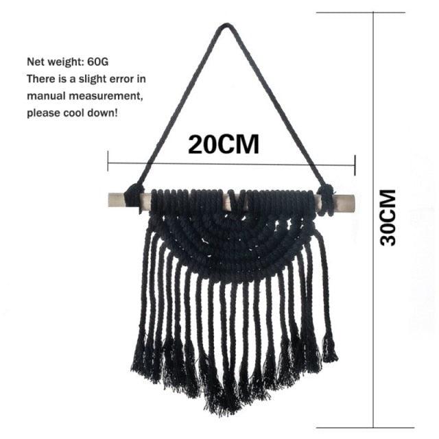 Handmade Wall Art Home Wall Decor Woven Hanging Tapestry Tassel Wind Chimes Wall Hanging Ornaments  Hand Macrame Wall  For Wall Wedding Living Room Gallery Patio Apartment Yard Decor
