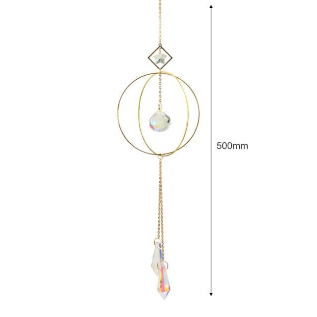 Hanging Sun Catcher Moon Light With Chain Pendant Ornament Crystal Balls  Catcher Wind-chime Rainbow Maker Crystal Hanging  Window Curtain Chandelier Outdoor Garden Home Decor Christmas Day Party Wedding Decoration
