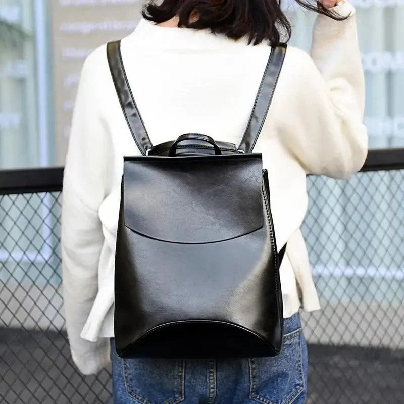 High Quality Leather Backpacks For Fashionable Women And Teenage Girls Large Capacity Shoulder Bagpack