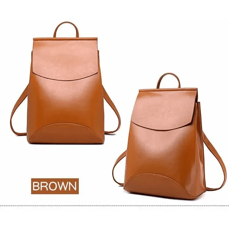 High Quality Leather Backpacks For Fashionable Women And Teenage Girls Large Capacity Shoulder Bagpack