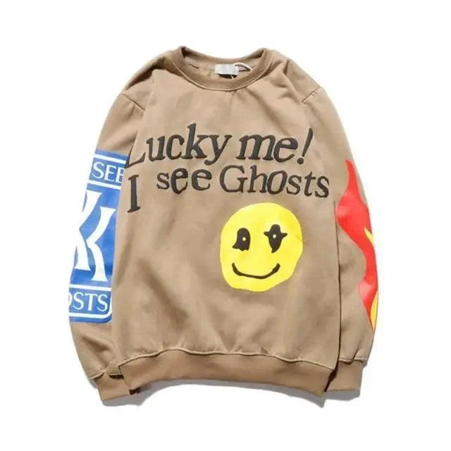 Hip-Hop Printed Sweatshirts Men  High Pullovers Couple Street Casual Sweatshirts Letter Print Men Women Sweatshirt Stylish Printed Cool Design Warm Winter Sweatshirt For Men Women