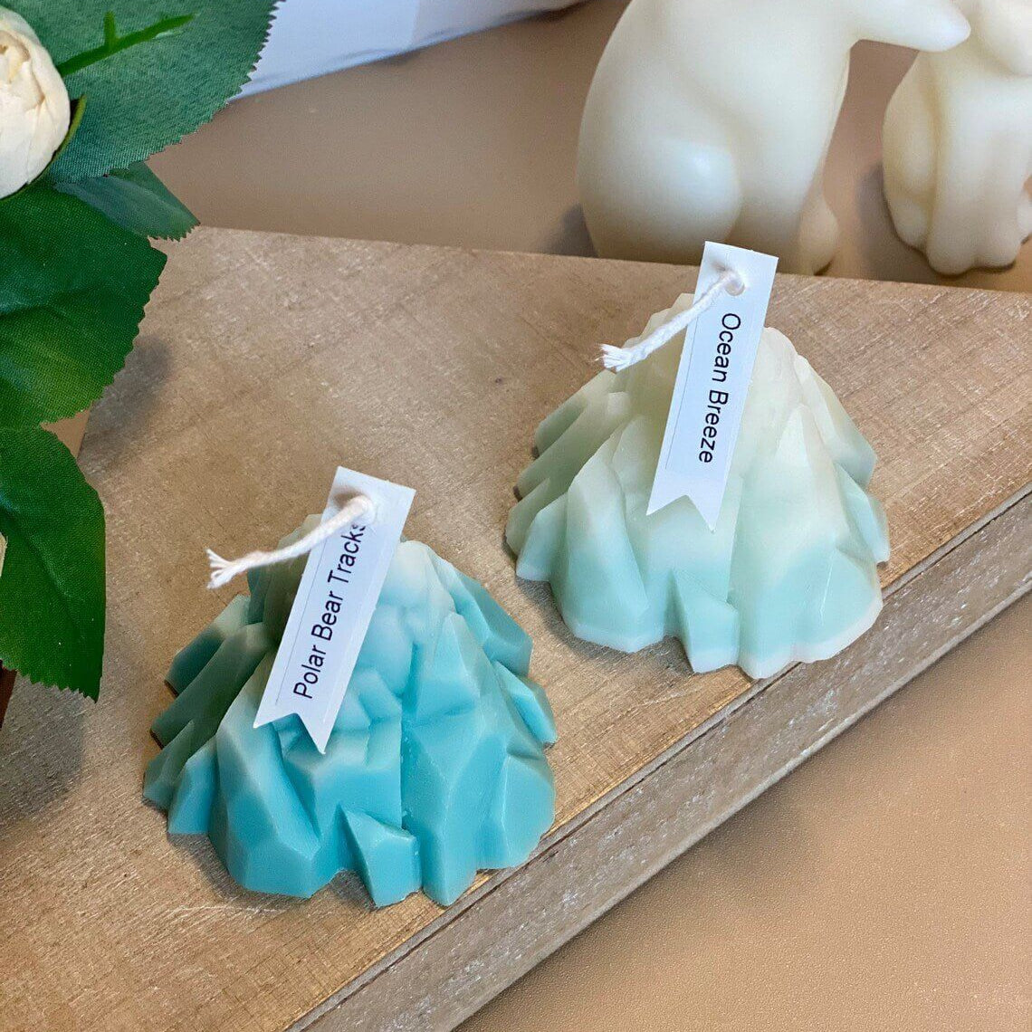 Iceberg Sculpture Candle | Blue Ice & Clear Ice