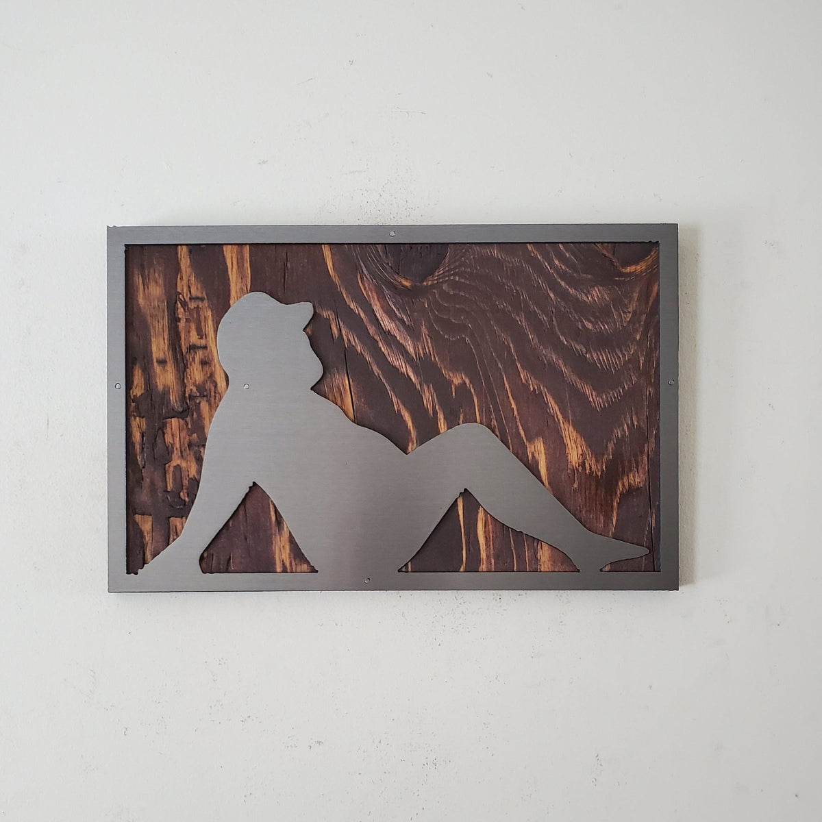Dad Bod | metal cut out on wood | metal art wall decor | Unique Home Decor
