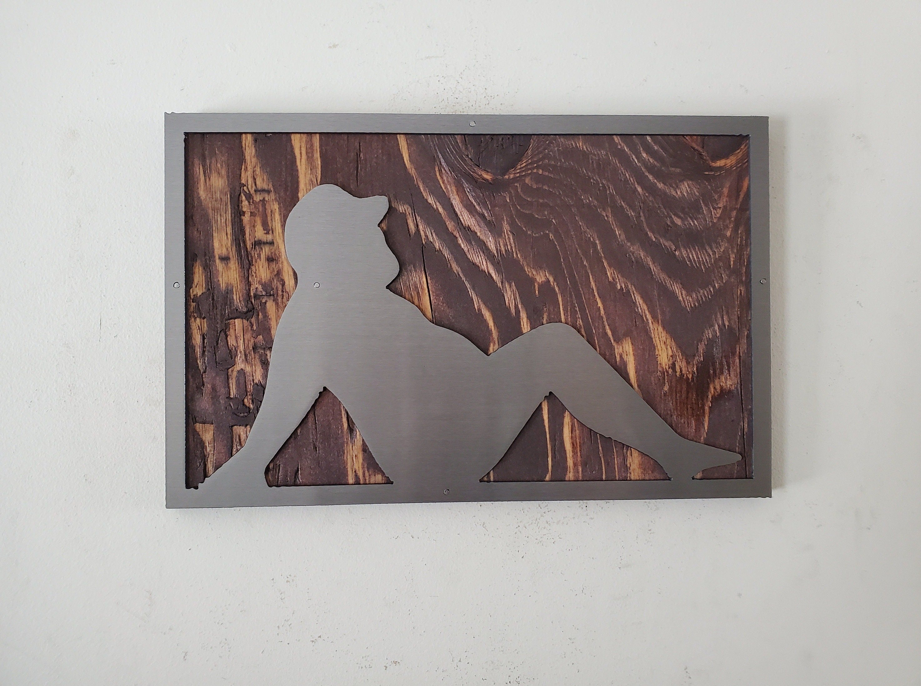 Dad Bod | metal cut out on wood | metal art wall decor | Unique Home Decor