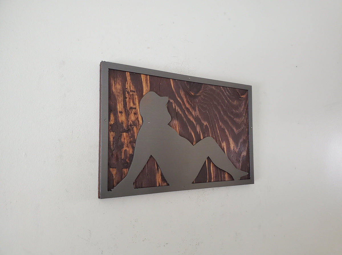 Dad Bod | metal cut out on wood | metal art wall decor | Unique Home Decor