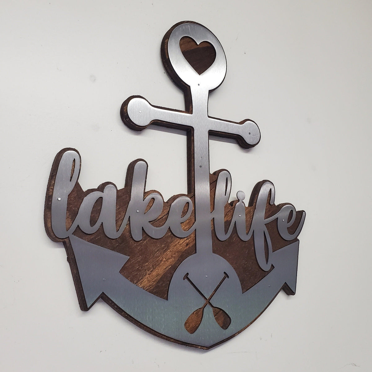 Anchor Lake Life Metal Art Wall Decor | Made in USA | cabin lake home wall decor