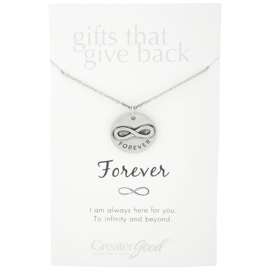 Infinite Strength of Love Pewter Necklace