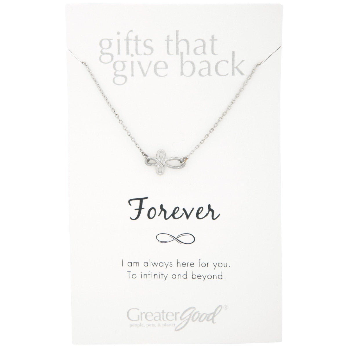 Infinite Strength of Love Pewter Necklace