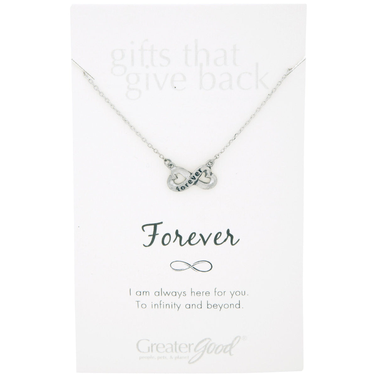 Infinite Strength of Love Pewter Necklace