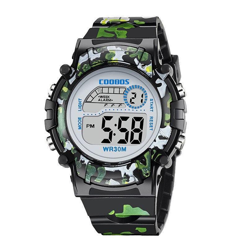 Kids Led Watch Colorful Luminous Watch For Boys New Sport Waterproof Digital Watches Silicone Strap Digital Watch Boys Military Colorful LED Display Waterproof Sports Watches For Kids