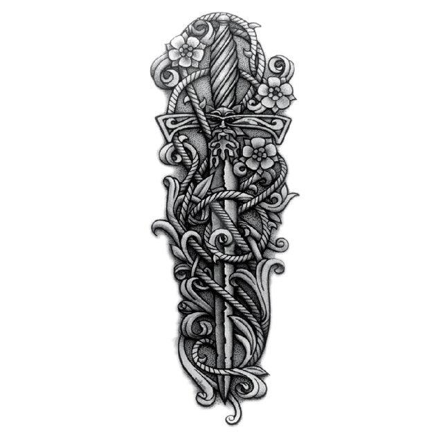 Large Colorful Tattoos For Men Waterproof Dragon Sticker Temporary Luxury Big 3D Tattoo Modern Design