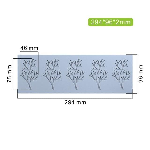Leaf Cake Mold Coral Leaves Decorative Lace Mat Sugar Craft Silicone Pad Fondant Moulds Decorating Tools Baking Accessories Leaf Mold Fondant Leaf 3D Cake Decorations Styling Chocolate Sugar Cookie Cutter Set Silicone Mold