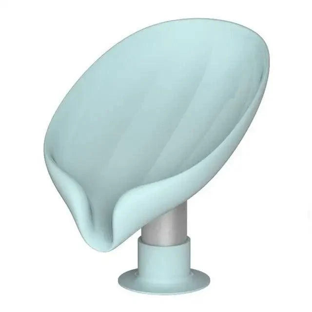 Leaf Shape Soap Box Creative Drain Soap Holder Bathroom Soap Holder Free Perforated Soap Dish For Bathroom Suction Cup Soap Dish Soap Dish with Draining Tray Soap Holder Saver for Shower Bathroom Keep Soap Bars Dry Clean