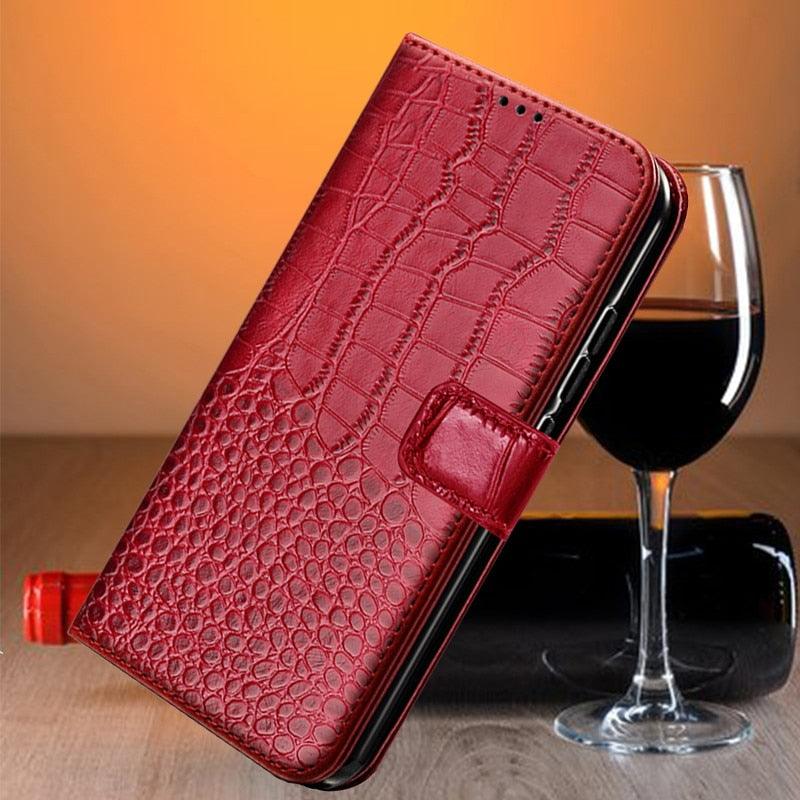 Leather Black Flip Case for iPhone XS Max X XR 12 Mini 11 Pro 7 8 Wallet Stand Cover Flip Wallet Leather Case with Secure Buckle Closing Lock and Bracket Function