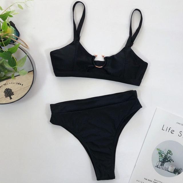 Leopard Bikinis Bikini Swimming Women's Bathing Suits Push Up Swimsuit Women's Padded Underwire Bikini  Wire Push Up Bathing Suit Leopard Printed High Cut Vintage Swimsuit