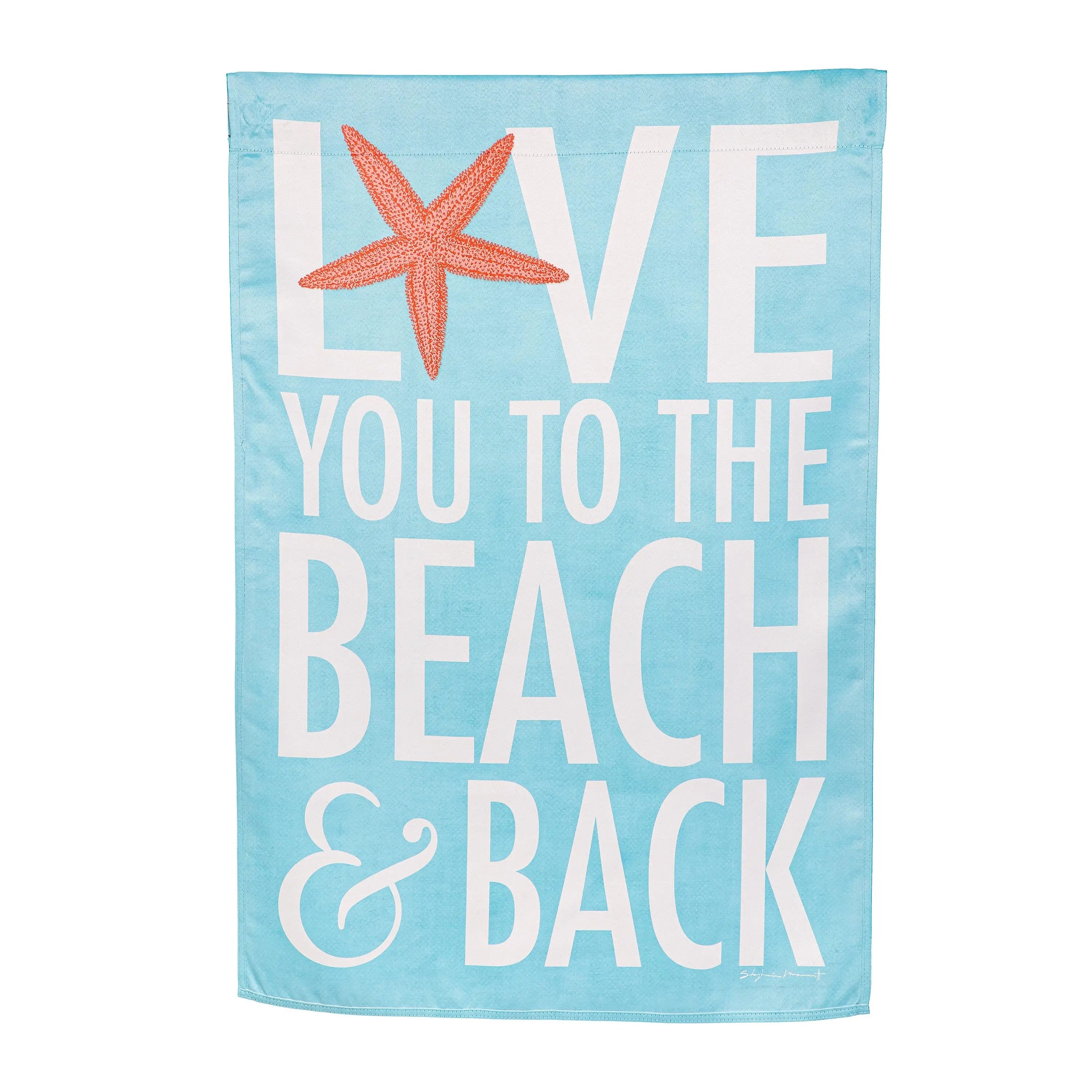 Love To The Beach Suede House Flag