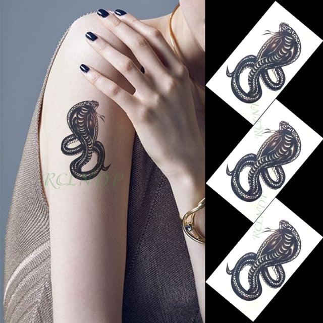 Luxury Different Waterproof Temporary Tattoo Sticker Snake Flower Fake Tattoo Body Art Adult Fashion Stickers For Womens Mens