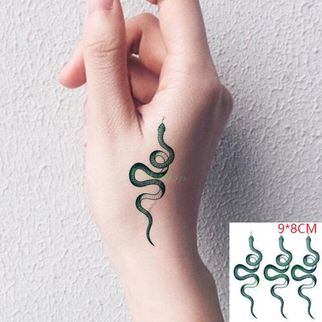 Luxury Different Waterproof Temporary Tattoo Sticker Snake Flower Fake Tattoo Body Art Adult Fashion Stickers For Womens Mens