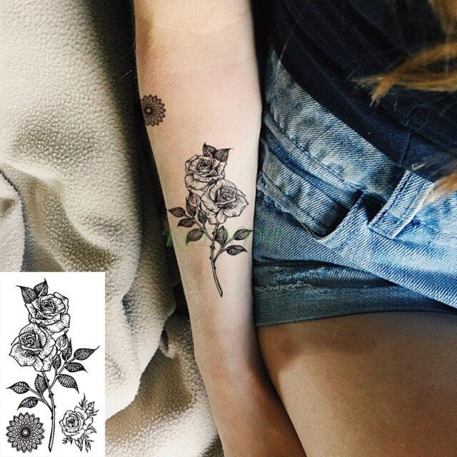 Luxury Different Waterproof Temporary Tattoo Sticker Snake Flower Fake Tattoo Body Art Adult Fashion Stickers For Womens Mens