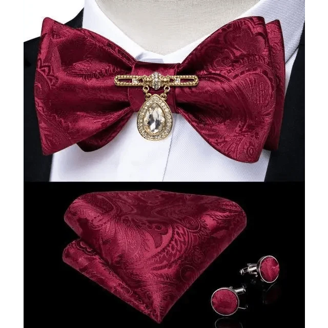 Luxury Pink Solid Men Bow Tie Silk Business Wedding Elegant Bowtie For Men Unique Desing For Every Occasion