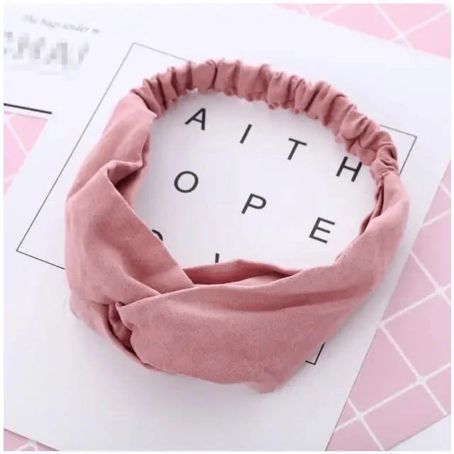 Luxury Women's Headband Vintage Cross Knot Elastic Hair Bands Soft Solid Hairband Girls Hair Accessories Floral Turban Bandanas Head Wrap