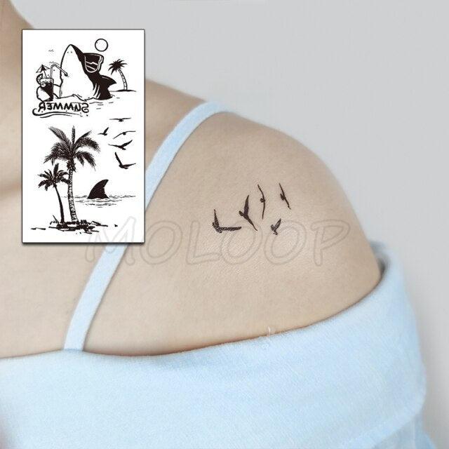 Luxury Womens Different Temporary Waterproof Tattoo Sticker Feather Dandelion Tattoos For Makeup Party