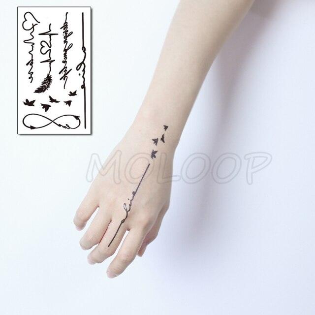 Luxury Womens Different Temporary Waterproof Tattoo Sticker Feather Dandelion Tattoos For Makeup Party