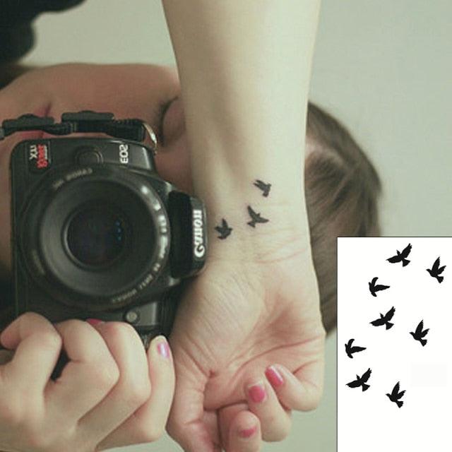 Luxury Womens Different Temporary Waterproof Tattoo Sticker Feather Dandelion Tattoos For Makeup Party