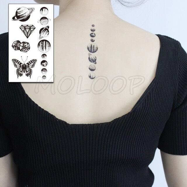 Luxury Womens Different Temporary Waterproof Tattoo Sticker Feather Dandelion Tattoos For Makeup Party