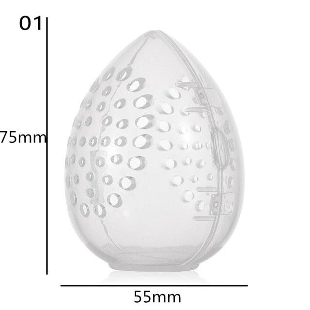 Makeup Sponge Case Capsule Shaped Box Container Makeup Drying Holder Easy Sponge Display Storage Cosmetic Puff Holder Egg Shape Box