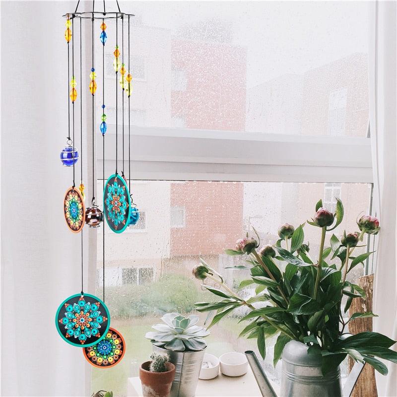 Memorial Wind Chimes Rainbow Maker Window Hanging Sun Catcher Wind Chimes Decoration For Patio Balcony Garden Wall Hanging Ornament Decor