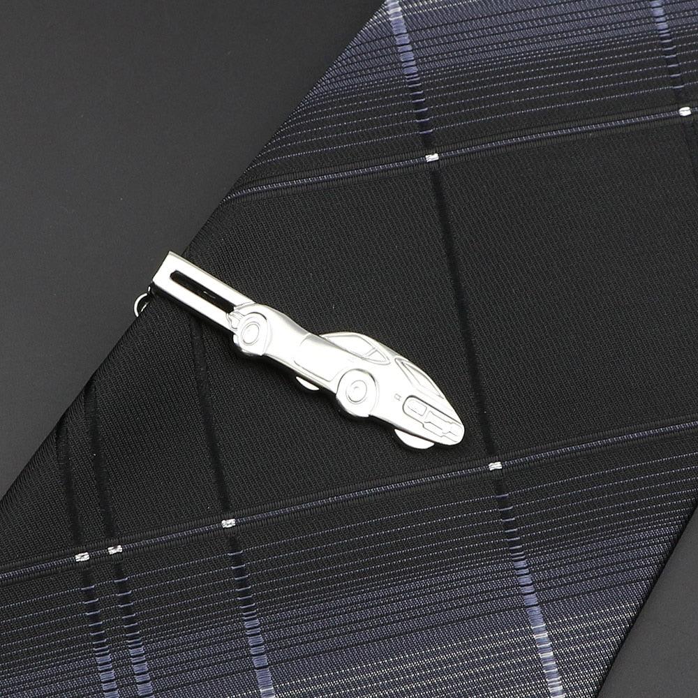 Men's Metal Tie Clip Vintage Unique Shape Bright Stainless Steel Necktie Clasp Gentleman's Party Luxury Tie Bars Clips Wedding Luxury Design Accessories For Men