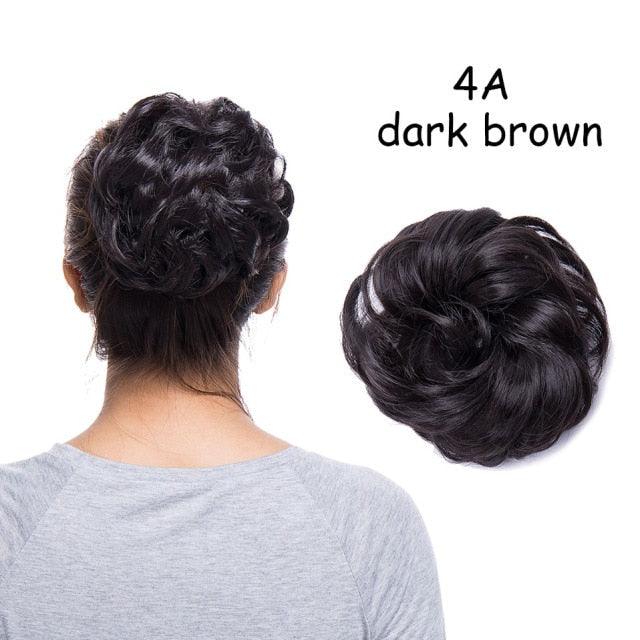 Messy Bun Scrunchy Hair Bun Fake Hair Synthetic Women Chignon Elastic Hair Band Hairpieces For Women Updo Donut Chignon Clip in Hair Extension For Volumized Hair Buns For Girls