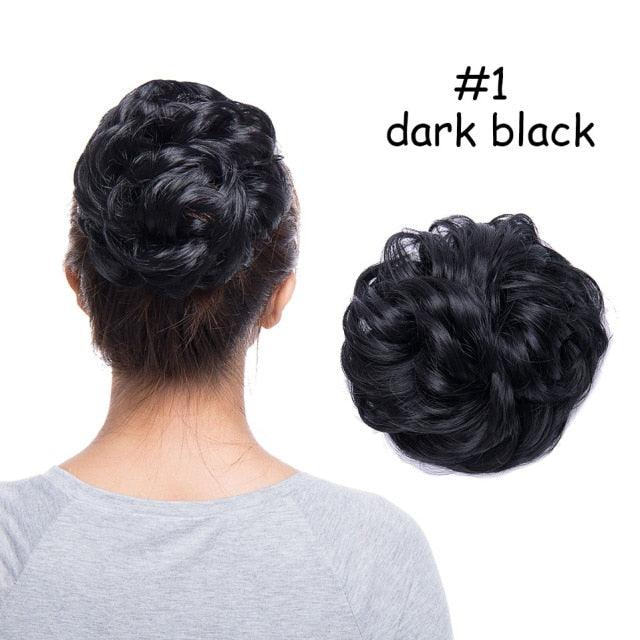Messy Bun Scrunchy Hair Bun Fake Hair Synthetic Women Chignon Elastic Hair Band Hairpieces For Women Updo Donut Chignon Clip in Hair Extension For Volumized Hair Buns For Girls