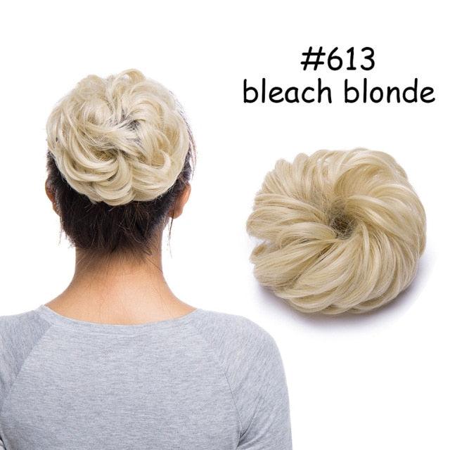 Messy Bun Scrunchy Hair Bun Fake Hair Synthetic Women Chignon Elastic Hair Band Hairpieces For Women Updo Donut Chignon Clip in Hair Extension For Volumized Hair Buns For Girls