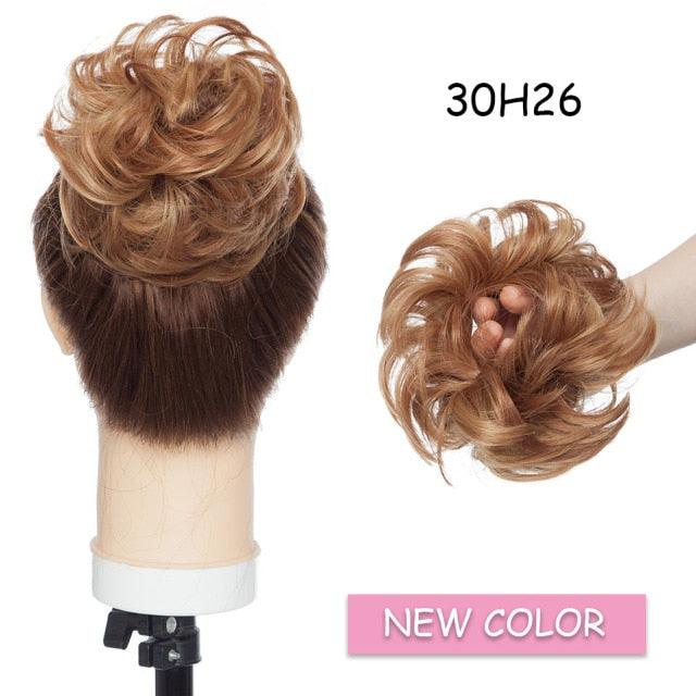 Messy Bun Scrunchy Hair Bun Fake Hair Synthetic Women Chignon Elastic Hair Band Hairpieces For Women Updo Donut Chignon Clip in Hair Extension For Volumized Hair Buns For Girls