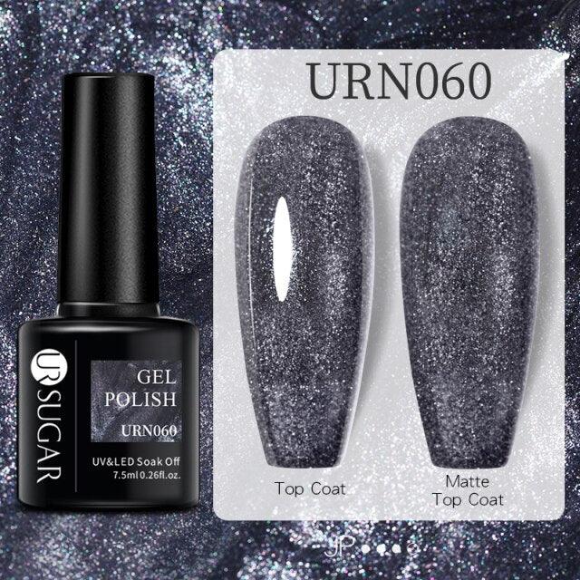 Modern Luxury Autumn Winter Womens Gel Polish Glossy Matte Diamond Effect Long Lasting Nail Art Sequins Design