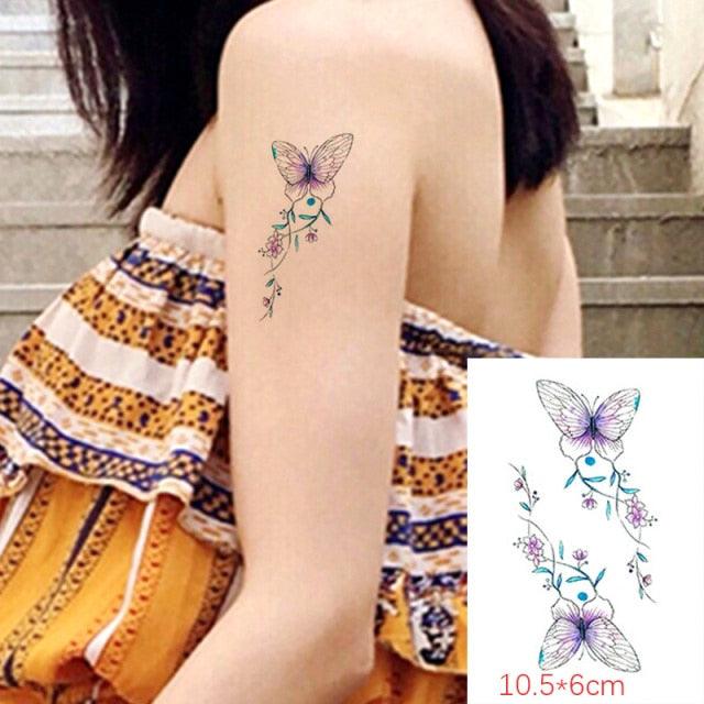 Modern Small Tattoo Sun Moon Heart Waterproof Temporary Tattoos High Quality Design For Womens