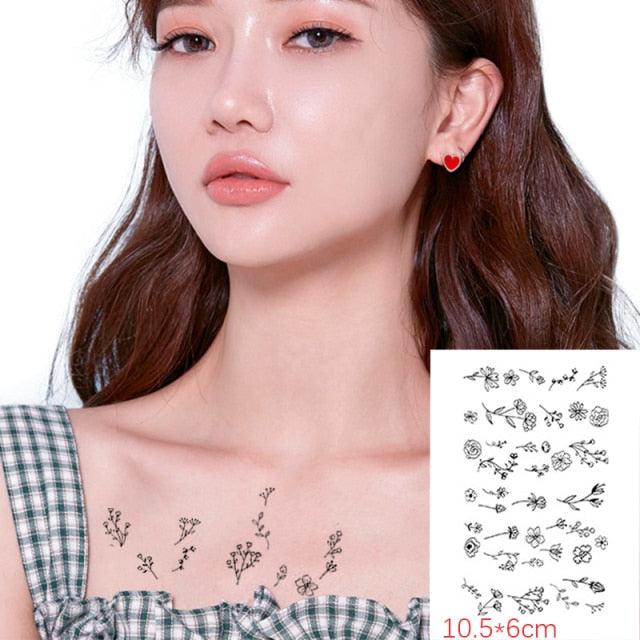 Modern Small Tattoo Sun Moon Heart Waterproof Temporary Tattoos High Quality Design For Womens