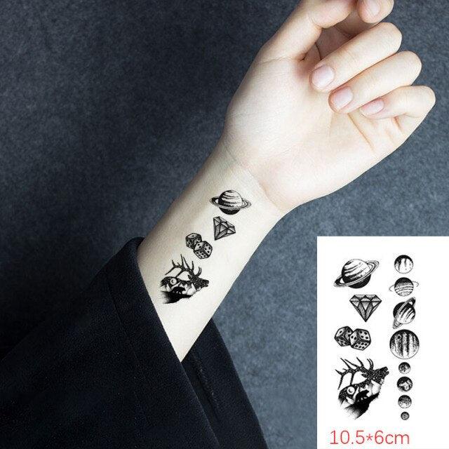 Modern Small Tattoo Sun Moon Heart Waterproof Temporary Tattoos High Quality Design For Womens