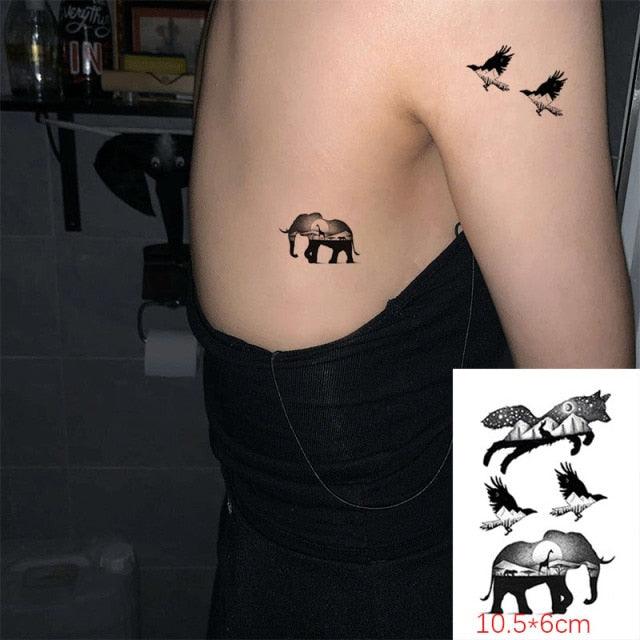 Modern Small Tattoo Sun Moon Heart Waterproof Temporary Tattoos High Quality Design For Womens