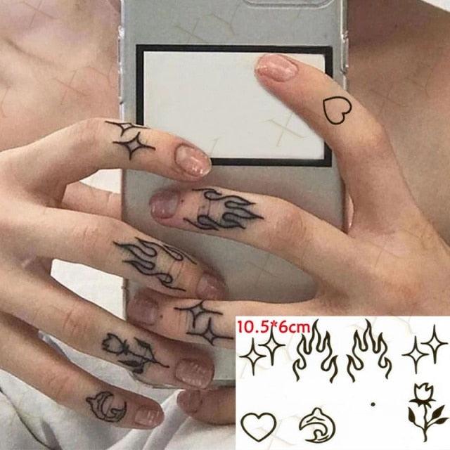 Modern Small Tattoo Sun Moon Heart Waterproof Temporary Tattoos High Quality Design For Womens
