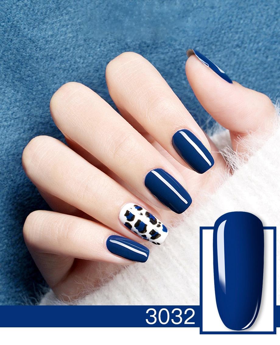 Modern Womens Glossy Colorful 8ml Nail Gel Polish Permanent UV LED  High Quality Crystal Effect Design
