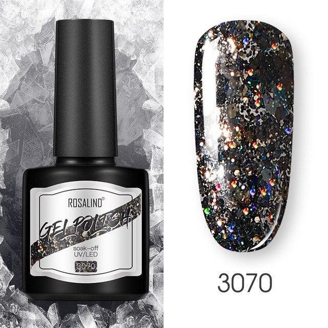 Modern Womens Glossy Colorful 8ml Nail Gel Polish Permanent UV LED  High Quality Crystal Effect Design