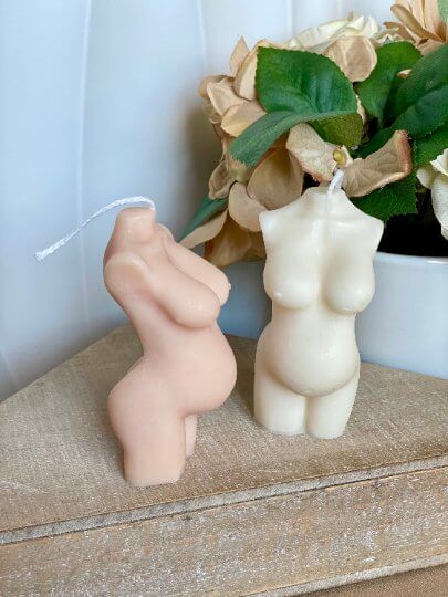 Mom-to-Be Candle |  Body Sculpture Art