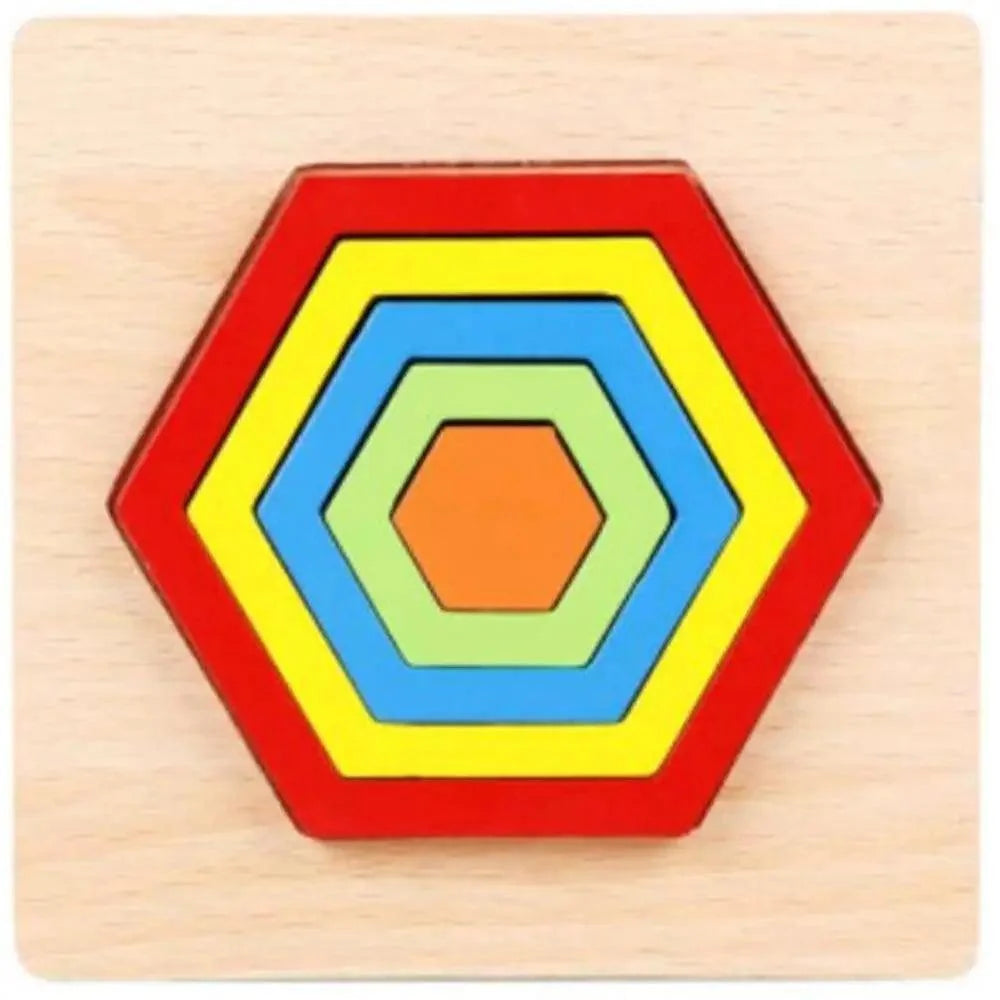 Montessori Cartoon Animal Educational Wooden Beaded Geometry  Digital Clock Puzzles Matching Clock Toy For Children