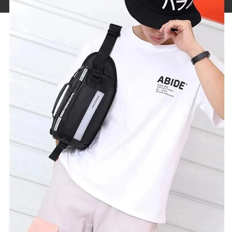 Multifunctional Outdoor Anti-Theft Waist Bag Men Fashionable Waterproof Fanny Pack Adjustable Belt Travel Bag