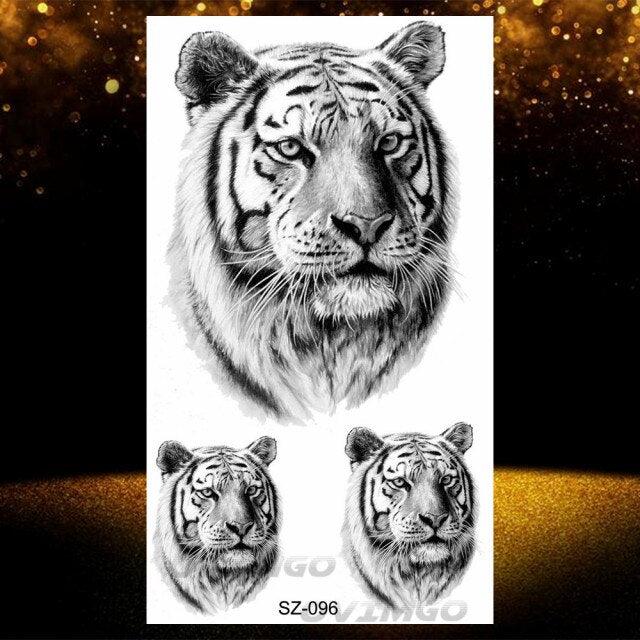 New Black Wolf Forest Sticker Tattoos Temporary Tree Fierce Animal Body Tattoo Luxury Design Custom Tatoos For Mens