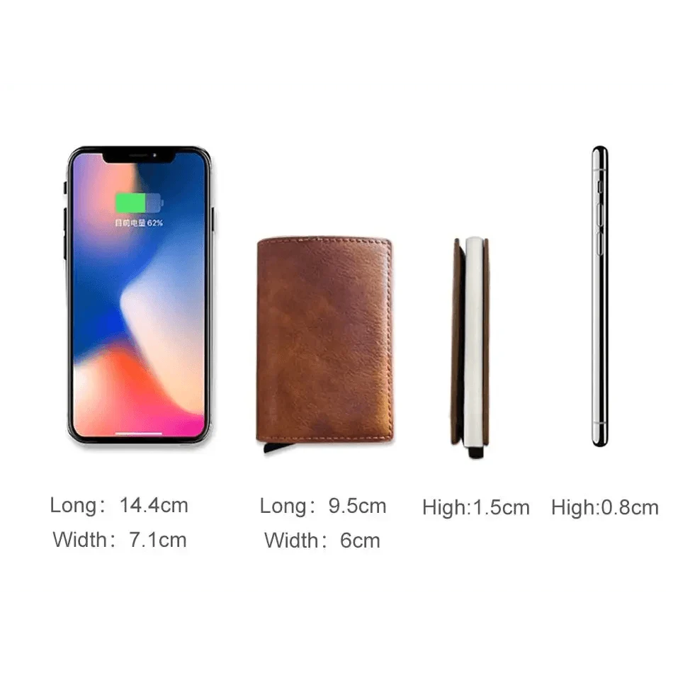 New Carbon Fiber Card Holder Wallets Luxury Men  Black Magic Leather Cool Slim Mini Wallet Small Money Bag Male Purses Magnet Closure Wallet