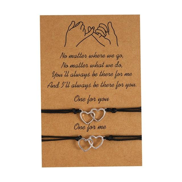 New Charm Bracelet For Friendship Couples 2pcs/set Volcanic Stone Bracelet Bead Bangles Natural Stone Bracelets Set Friendship Hand Woven Braided Stretch String Adjustable For Couples
